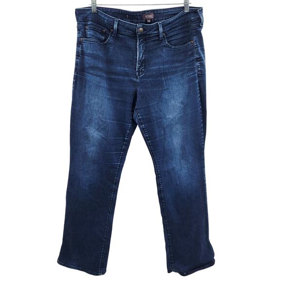 NYDJ Sinclair Dark Washed Blue Lift Tuck Technology Jeans Women’s Plus Size 16W - Picture 1 of 12